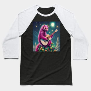 Christmas tree demon Pangolin playing guitar Baseball T-Shirt